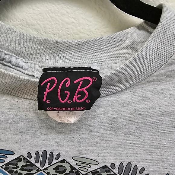 P.G.B. Vintage Elephant Graphic T-Shirt Petite Small – 90s, Animal Print, Casual - Picture 3 of 10